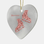 Sparkle Ice Skaten Weihnachtsschmuck - silber (Links)