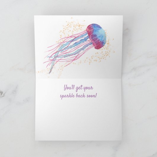 Sparkle Jellyfish wird gut Karte (Innenseite)