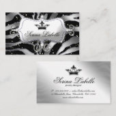 Sparkle Jewelry Zebra Crown Black Visitenkarte (Vorne/Hinten)