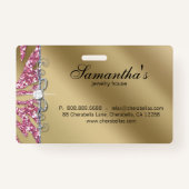 Sparkle Jewelry Zebra Gold Pink Ausweis (Rückseite)