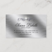Sparkle Juwelier Business Card Zebra Silver Lila Visitenkarte (Rückseite)