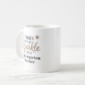 Sparkle Kindergarten Lehrer Kaffeetasse (Vorderseite Links)