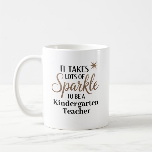 Sparkle Kindergarten Lehrer Kaffeetasse (Links)