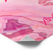 Sparkle Kisses Liebe Valentines Geschenk für sie Poster (Ecke)