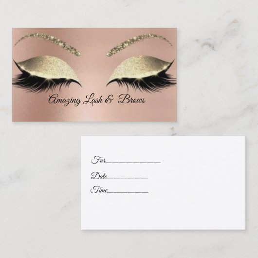 Sparkle Lash & Brows Visitenkarten Visitenkarte (Vorne/Hinten)