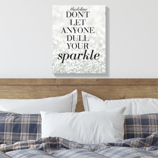 Sparkle Life Quote Individuelle Name Leinwand Gesc (Insitu (Schlafzimmer))