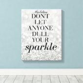 Sparkle Life Quote Individuelle Name Leinwand Gesc (Insitu (Holzboden))