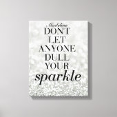 Sparkle Life Quote Individuelle Name Leinwand Gesc (Vorderseite)