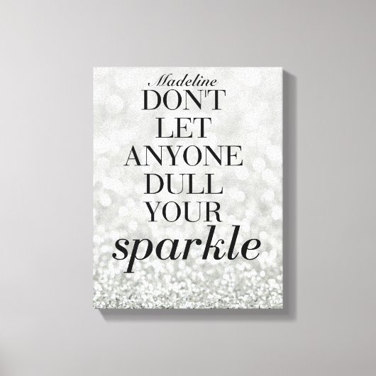 Sparkle Life Quote Individuelle Name Leinwand Gesc (Vorderseite)