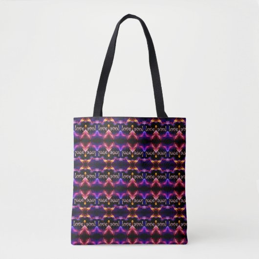 Sparkle Light Heart Tote Bag Tasche (Vorderseite)