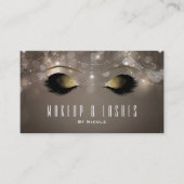 Sparkle Lights Glam Makeup Eyelashes Beauty Wellne Visitenkarte (Vorderseite)