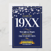 Sparkle Lights School Colors Class Wiedersehen Einladung (Vorderseite)