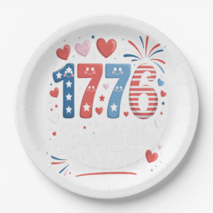Sparkle like It's 1776 4. Juli Feuerwerk Pappteller