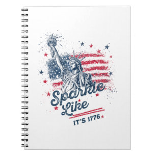 Sparkle like It's 1776, Patriotic Design, American Notizblock