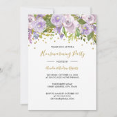 Sparkle Lila Housewarming Party Einladung (Vorderseite)