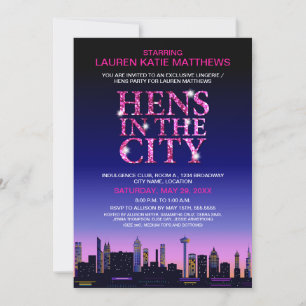 Sparkle Look Hens' / Lingerie Movie Poster Party Einladung