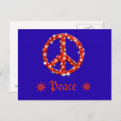 Sparkle Look Peace Sign Feiertagspostkarte (Vorne/Hinten)