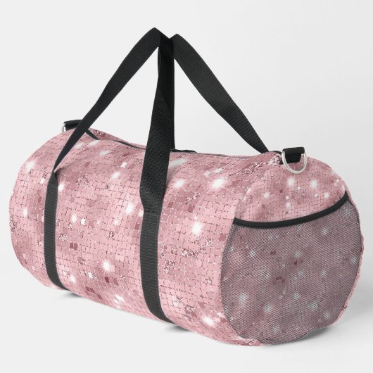 Sparkle Luxus Pink Duffle Bag (Rechte Ecke)