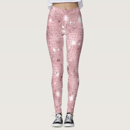 Sparkle Luxus Pink Leggings (Vorderseite)