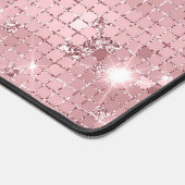 Sparkle Luxus Pink Schreibtischunterlage (Ecke)