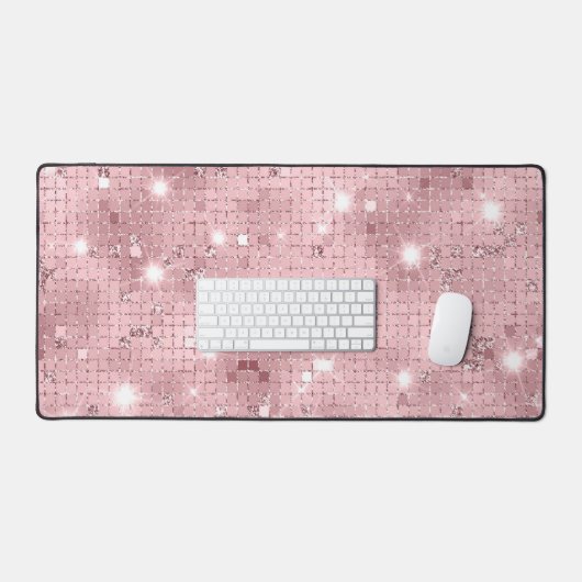 Sparkle Luxus Pink Schreibtischunterlage (Tastatur & Maus)