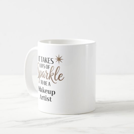Sparkle Makeup Artist Kaffeetasse (Vorderseite Links)