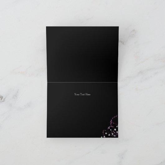 Sparkle Maske & Bow Masquerade Danke Karte (Innenseite)