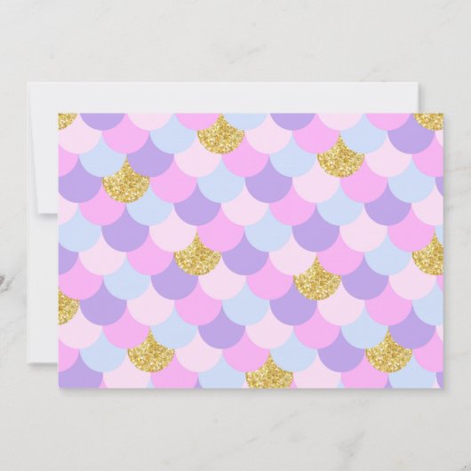 Sparkle Meerjungfrau zum Geburtstag Einladung (Rückseite)