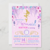 Sparkle Meerjungfrau zum Geburtstag Einladung (Vorderseite)