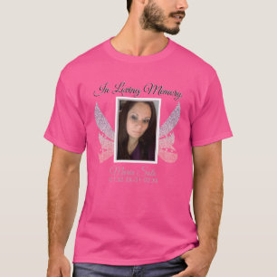 Sparkle Memorial Funeral Bestattung Glitter Flügel T-Shirt