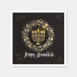 Sparkle Menorah Hanukkah Serviette