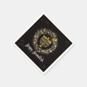Sparkle Menorah Hanukkah Serviette (Ecke)