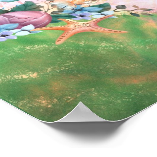 Sparkle Mermaid Poster (Ecke)