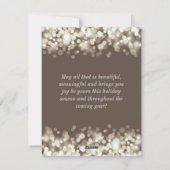 Sparkle moderne, elegante Weihnachtskarte Feiertagskarte (Rückseite)