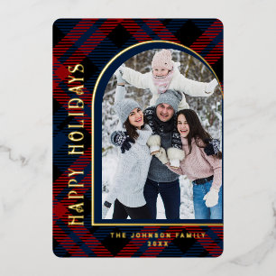 Sparkle Modernes Weihnachts-FOTO Gruß Gold Folien Feiertagskarte