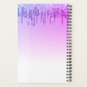 Sparkle Monogramm für den Lila Glitzer 2022 Planer (Rückseite)