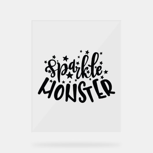 Sparkle Monster Halloween Acrylschild (Vorderseite)