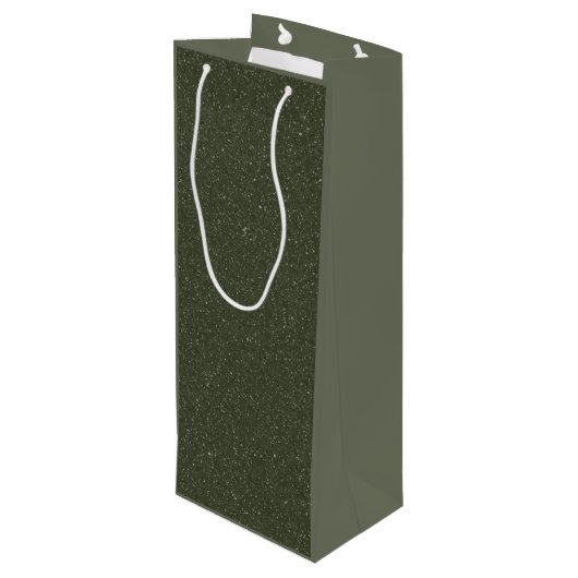 Sparkle Moss Weinbeutel - individuell anpassbar Geschenktüte Für Weinflaschen (Rückseite Schrägansicht)