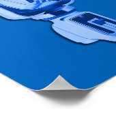 Sparkle Musiknote und Retro-Mikrofon zum Geburtsta Poster (Ecke)