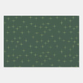 Sparkle Muster Black Pine Grren Geschenkpapier Set (Vorderseite 2)