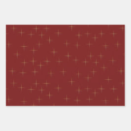 Sparkle Muster Black Pine Grren Geschenkpapier Set