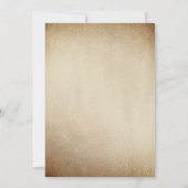 Sparkle Navy Peach Gold Wreath Baby Dusche Einladung (Rückseite)