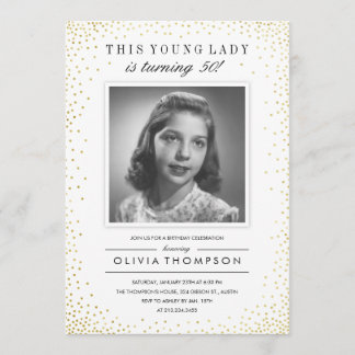 Sparkle Old Foto Geburtstagsparty Einladungen