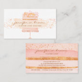 Sparkle Orange Floral Cake Bäckerei Visitenkarte (Vorne/Hinten)