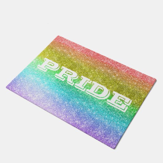 Sparkle out Loud Gay Pride Fußmatte (Schrägansicht)