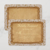 Sparkle Papyrus Alcient Wedding RSVP Karte (Vorne/Hinten)