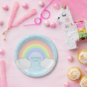 Sparkle Pastel Rainbow Baby Dusche Pappteller (Party)