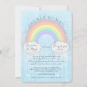 Sparkle Pastel Regenbogendusche per Post Einladung (Vorderseite)