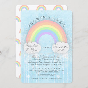 Sparkle Pastel Regenbogendusche per Post Einladung