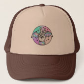 Sparkle Peace Bat Wings Trucker Hat ✨ 🦇 Truckerkappe (Vorderseite)